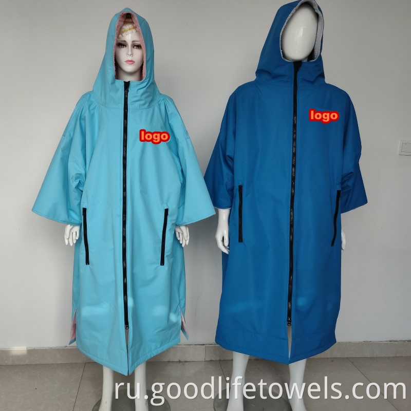 Waterproof Coat Fleece Lining Dry Changing Robe